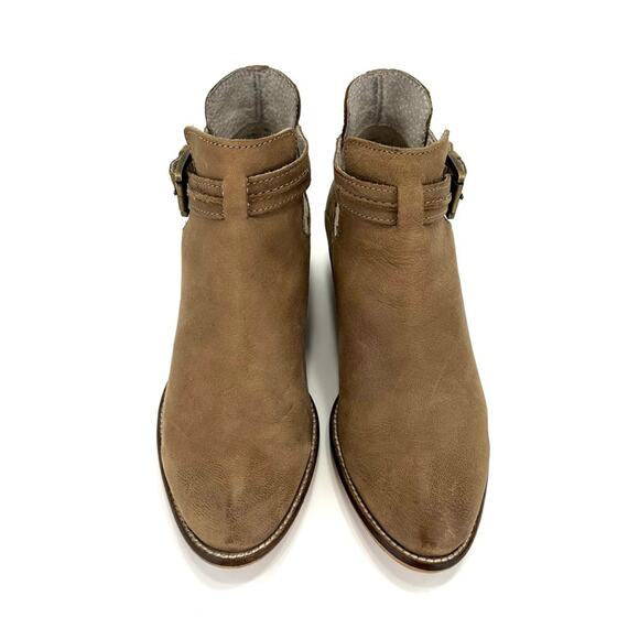 Seychelles Tourmaline Women Tan Moto/Biker Boot Size 6 Leather Block Heel Bootie - Picture 3 of 14